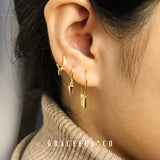 Spike Pyramid Hoop Earrings - Gracefulandco