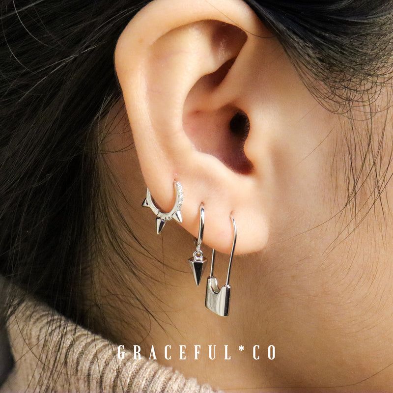 Spike Pyramid Hoop Earrings - Gracefulandco