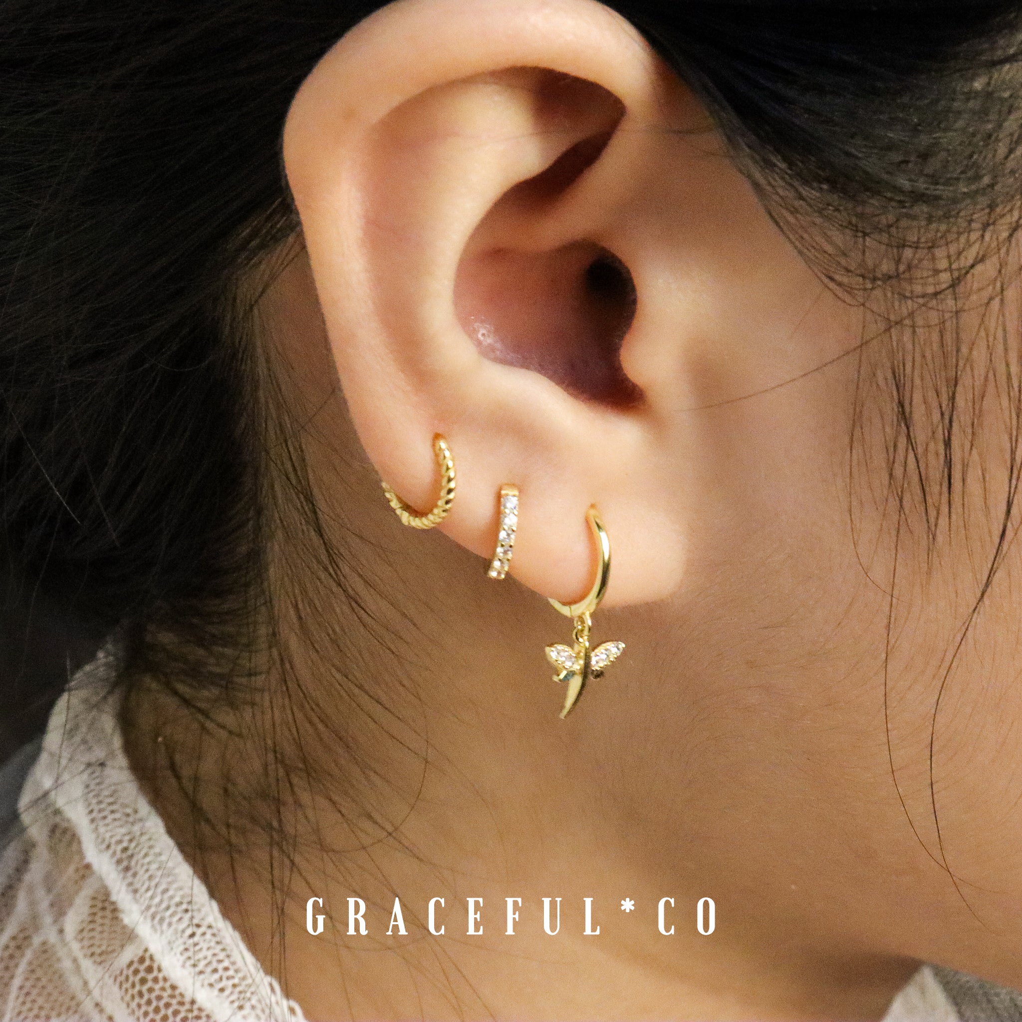 Sparkling Pave Huggie Earrings - Gracefulandco