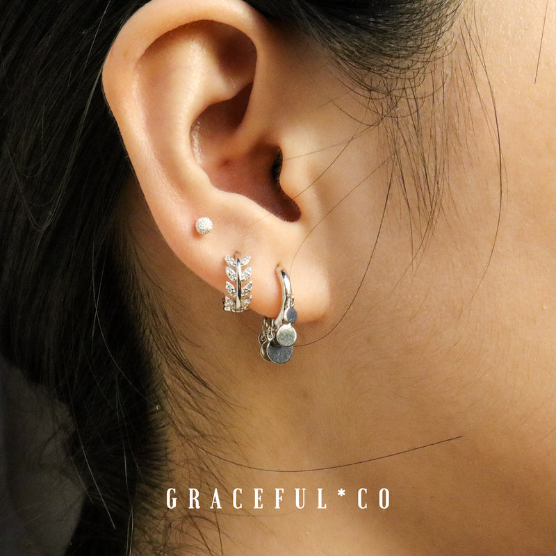 Dainty Frosted Ball Stud Earrings - Gracefulandco