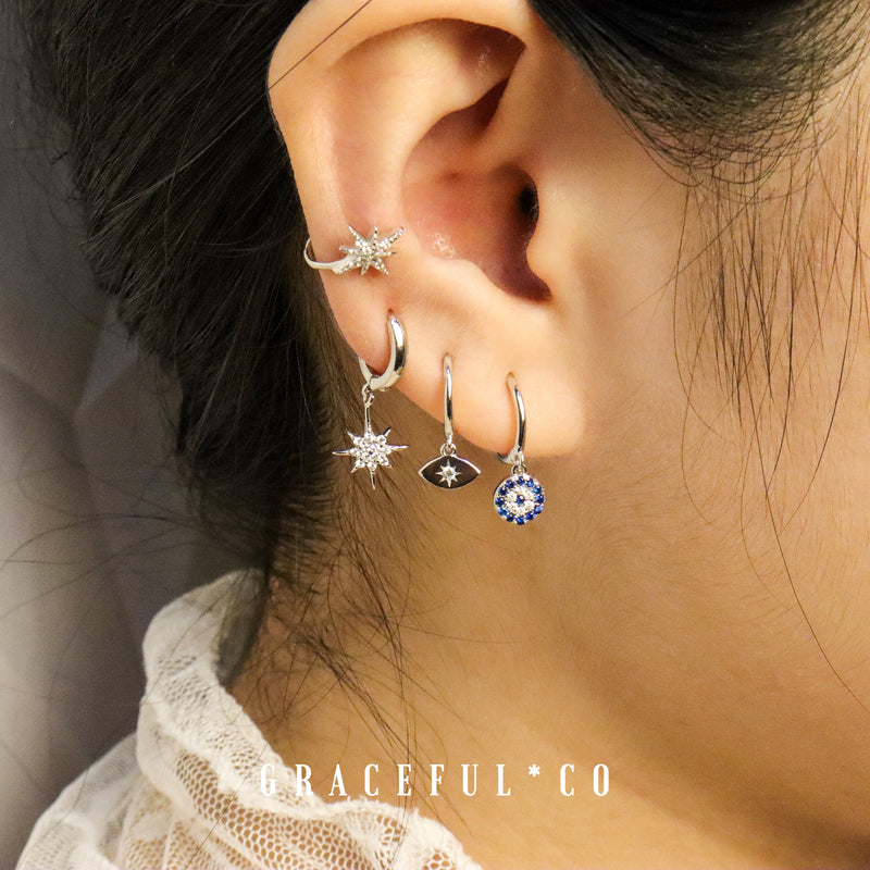 Mini Starburst Ear Cuffs - Gracefulandco