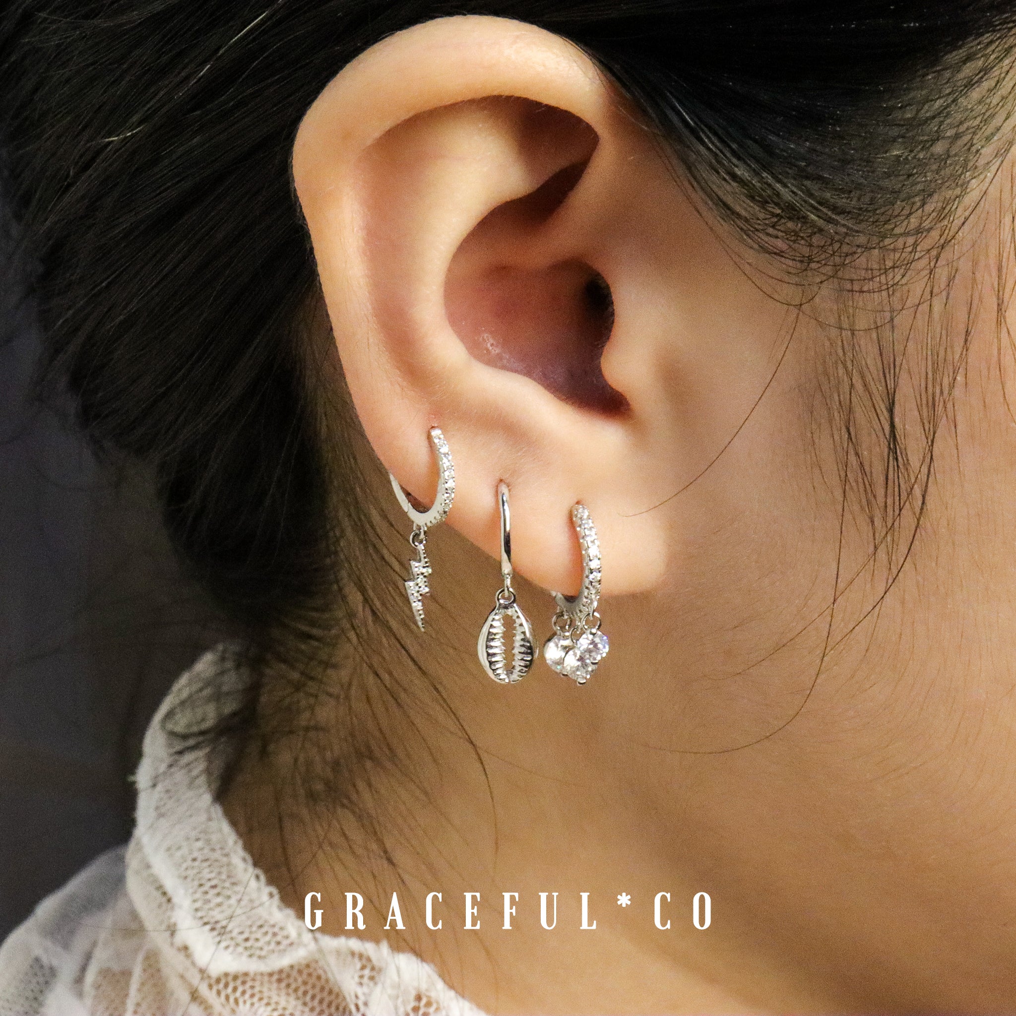 Dangling Pave Diamond Huggie Earrings - Gracefulandco