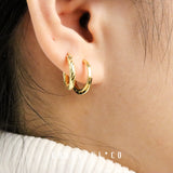 Roman Triangle Hoop Earrings - Gracefulandco